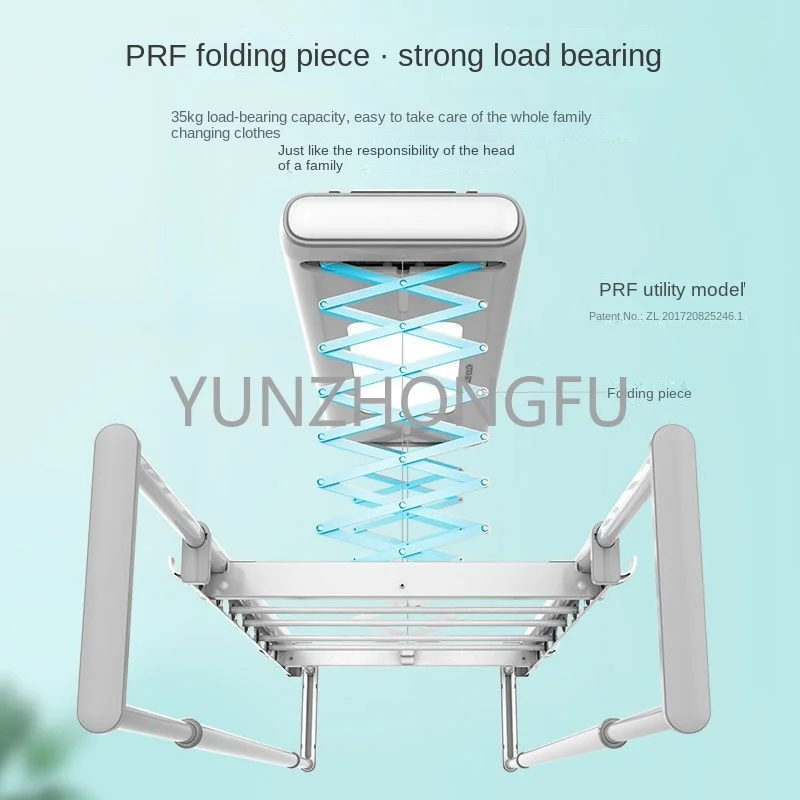 2023 Clothes Hanger Electric Lifting Balcony Smart Home Automatic Telescopic Clothes Rail Drying Rack