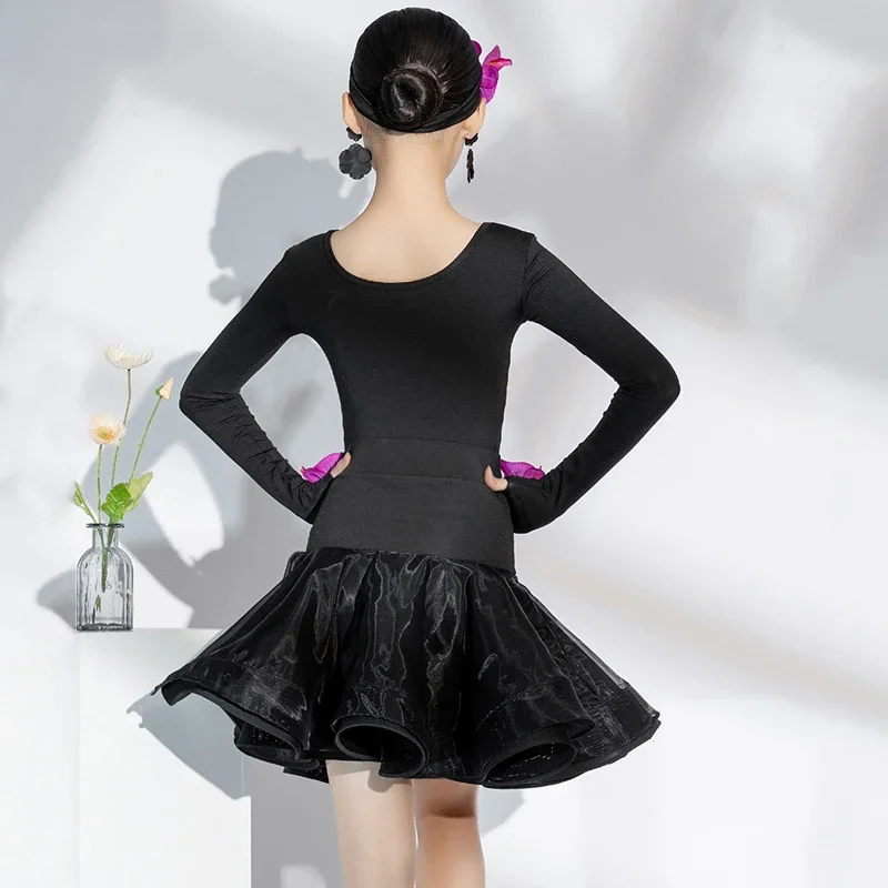 ファッションラテンダンス競技衣装女の子のためのパフォーマンスダンス服子供サンバ社交ダンスドレス SL9901