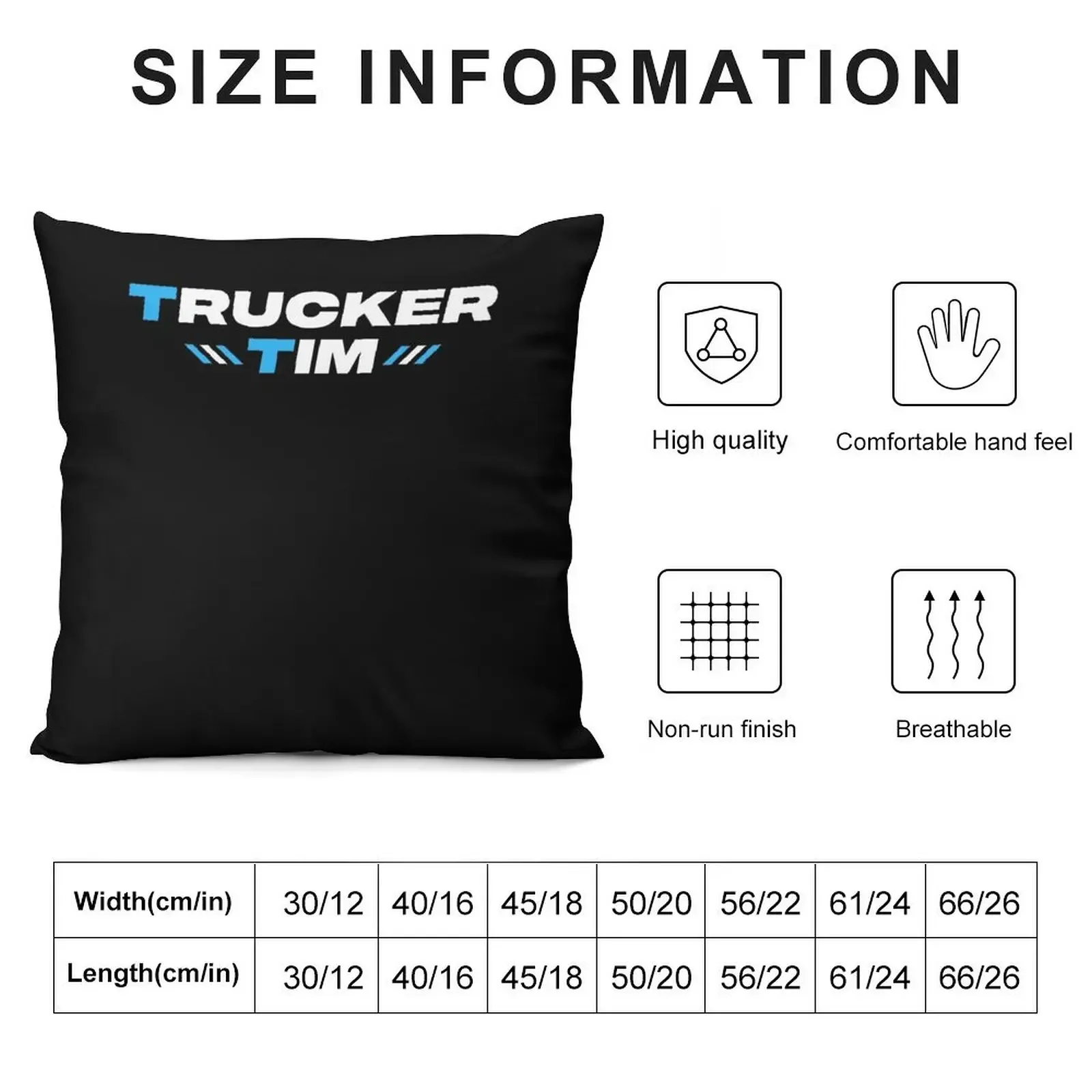 Trucker Tim Throw Pillow pillowcases for sofa cushions Cushion Covers For Living Room Pillowcases For Pillows pillow