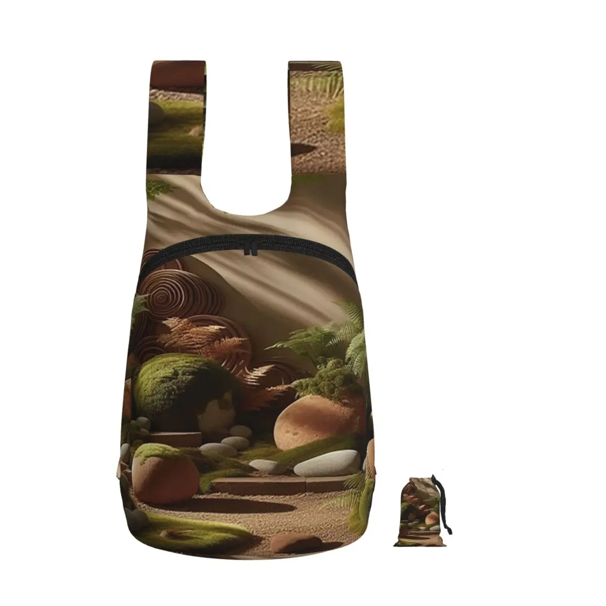 

Naturecore Shrine In Moss And Wood Backpack Student Storage BookBag Kids School Bag Computer Shoulder Bags for Men Women