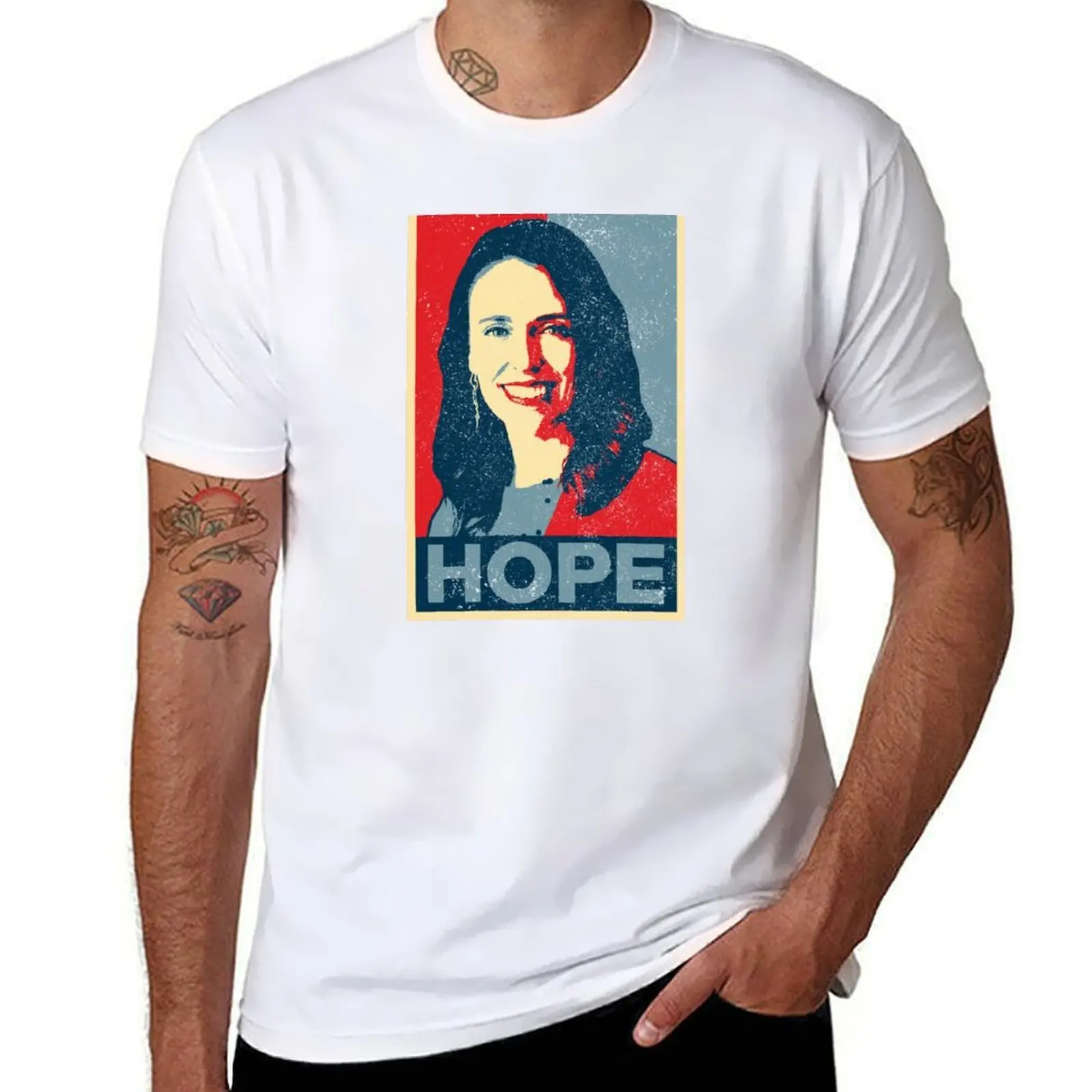 

Jacinda Ardern Hope [Worn Design] T-Shirt funny t shirts cotton man t shirts for men T-Shirt