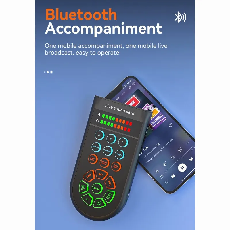 AS95-Z8 Bellissimo cambio vocale portatile Interfaccia USB - Tecnologia chip DSP per giochi, streaming, karaoke-Suono multi-regione Qu