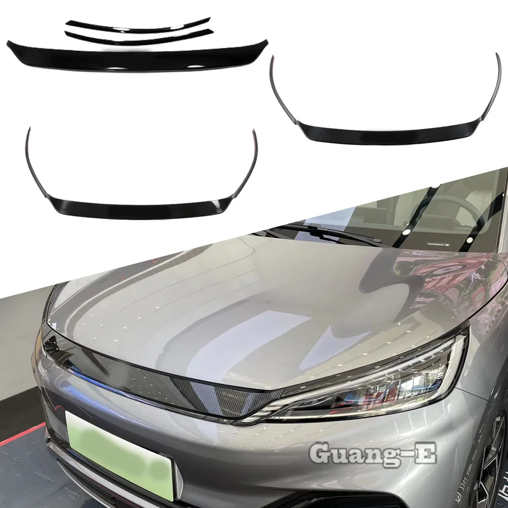 

For BYD ATTO3/Yuan Plus 2022 2023 2024 Front Engine Bumper Grille Molding Trim Decoration Frame Cover Strip Exterior Accessories