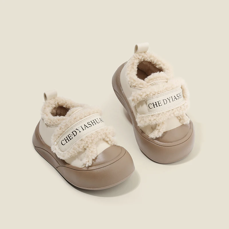 

Детская обувь, детская хлопковая обувь, осенне-зимняя прогулочная обувь для девочек, повседневная обувь с мягкой толстой подошвой для маленьких мальчиков