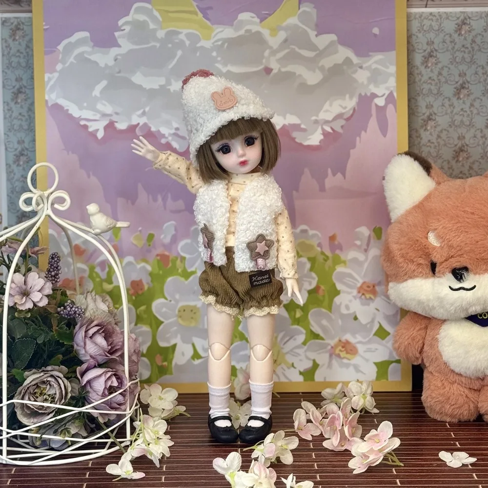 

1/6 SD 30cm with Clothes Attractive Eyes with Wig Make Up Princess Dress Up Ball Jointed Elegant Princess Makeup Ball Joint