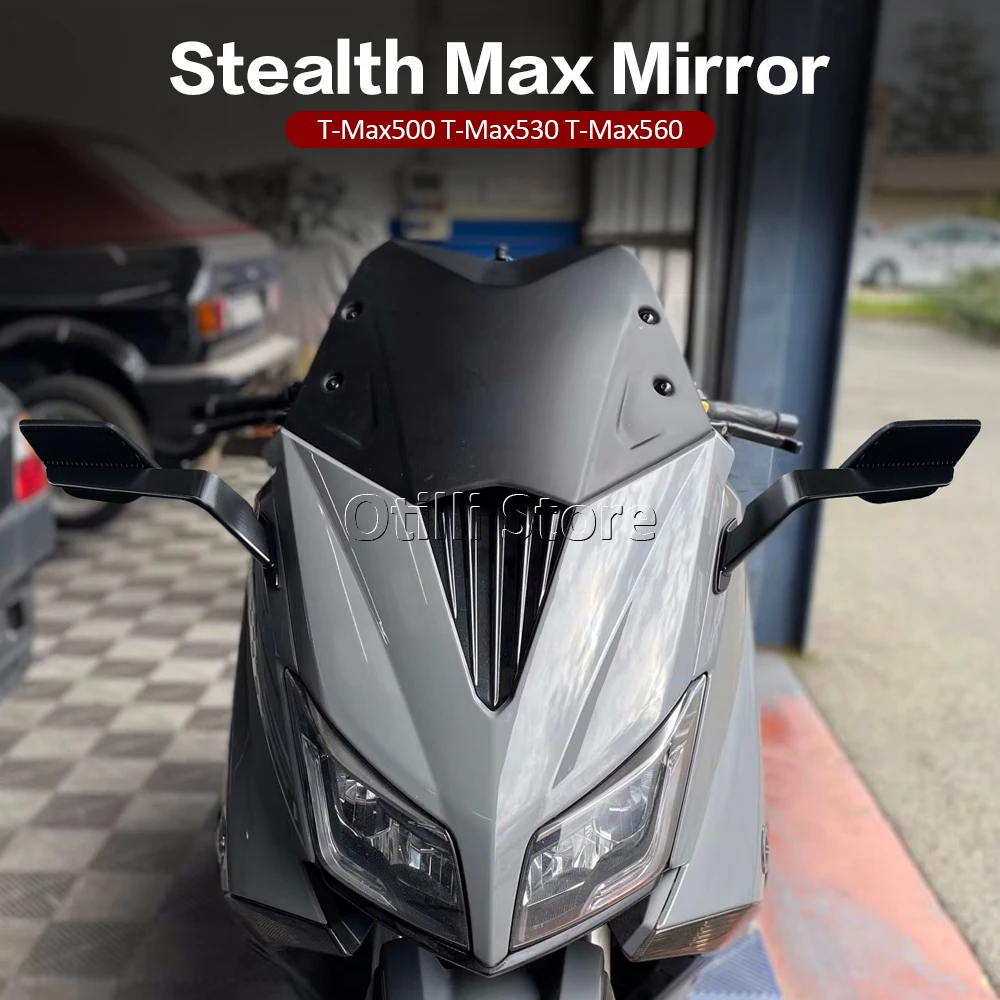 Aluminum Alloy Frame Motorcycle Fixed Wind Wing Rearview Mirror For Yamaha TMAX 530 Tmax 500 T-MAX 560 TMAX530 T-Max560 - Image 4
