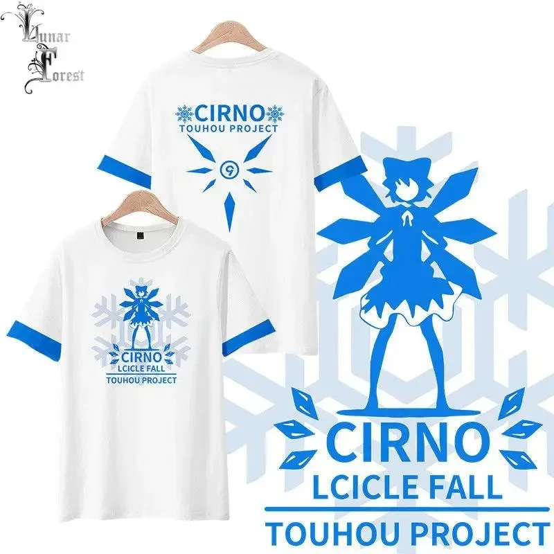 

Touhou cirno 3D-печать, летняя рубашка, круглая рубашка, популярная игра уличная одежда с мотивами из аниме 2024