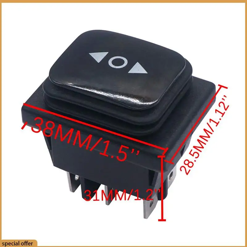 A68Z 6X 瞬間極性逆スイッチ防水制御モーターアクチュエーター 6 ピン 3 ポジションロッカートグルスイッチ