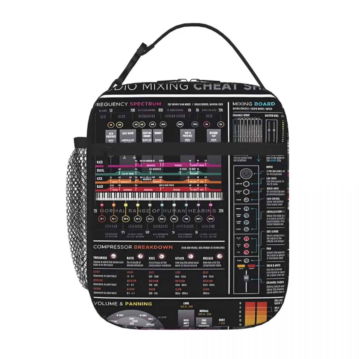Bestselling Audio Mixing Cheat Sheet - Dark Light Luxury Lunch Tote Diet Meal Packing Insulated Lunch Pouch
