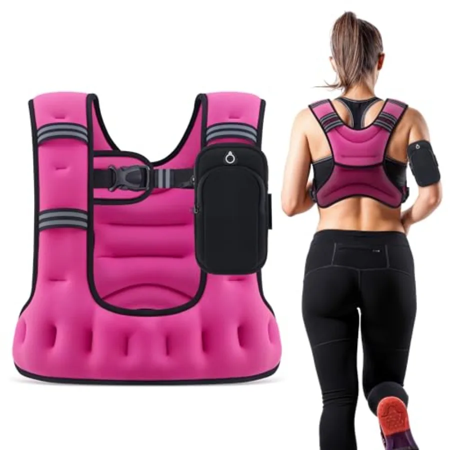 

Weighted Vest for Women Men 6/8/12/16/20LB U-Shaped Ergonomic for Even Weight Distribution Odorless Workout Vest with SGS Certi