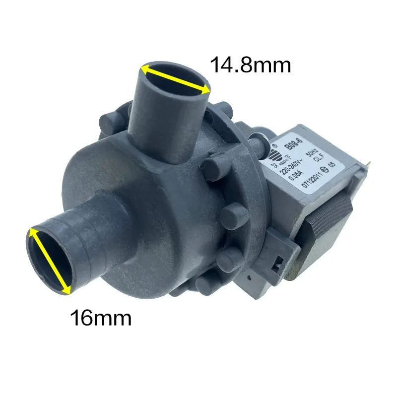 B08-6 Mini Wall Mounted Washing Machine Drain Pump 220-240V 50Hz Laundry Water Drain Replacement Parts