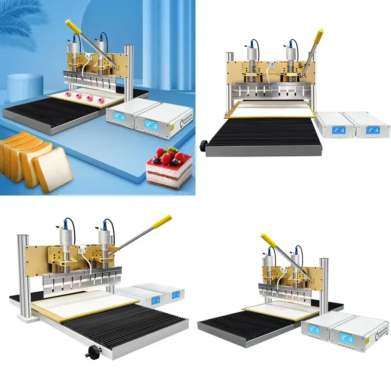 Ultrasonic Double Knife Continuous Cutting Machine for Sandwich Square Cake
