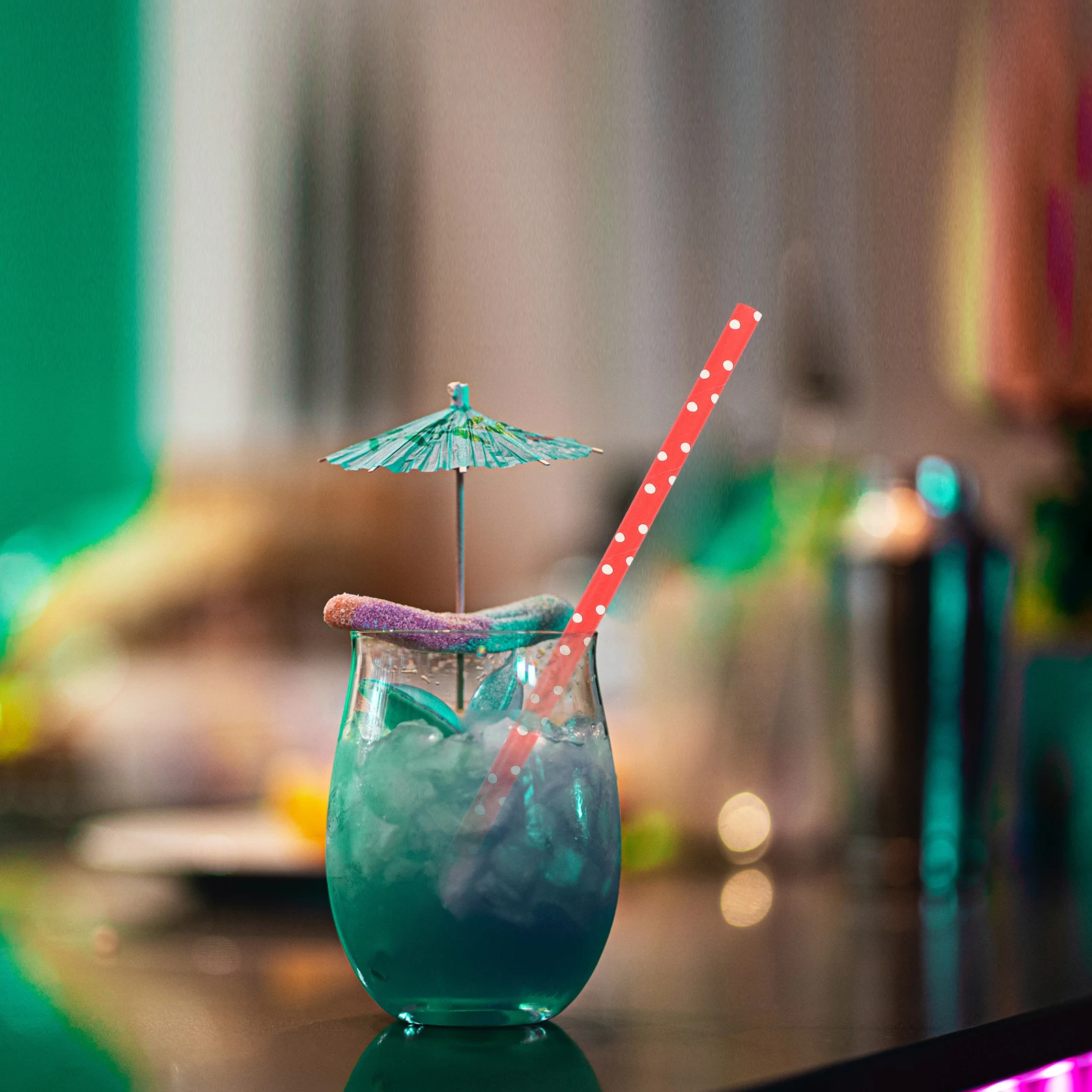 

100pcs Paper Straws 19 7X0 6CM Red Dot Disposable Drinking Straws for Party Wedding Birthday Decorations Kitchen Bar