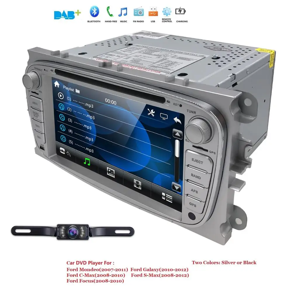 Wince Car Radio DVD Player With Rear CAM Free Map For Ford Mondeo S-max Focus C-MAX Galaxy Fiesta transit Fusion Connect kuga