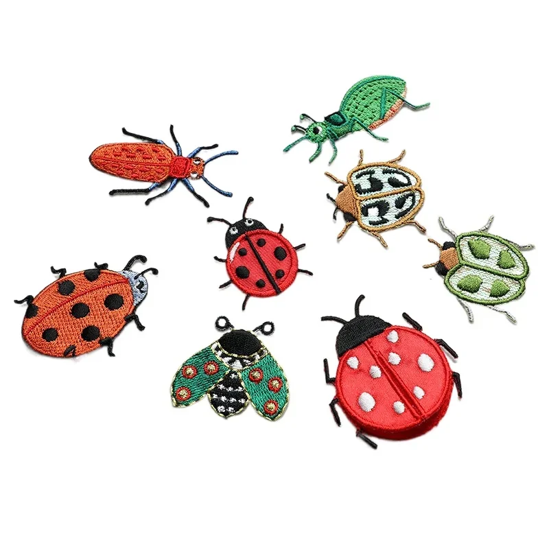 

20pcs/Lot Stick-on Embroidery Patch Ladybugs Beetles Cell Phone Scarf Shirt Bag Clothing Decoration Accessory Craft Diy Applique