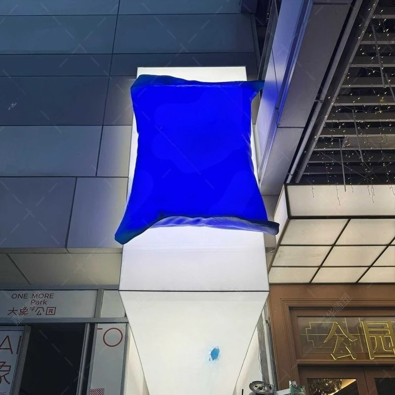 

FRP door head outdoor luminous large pillow model FRP sculpture custom home store shopping mall decoration