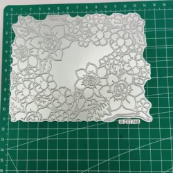 Flower Pattern Glimmer Hot Foil Plate Hot Foil Scrapbook Diary Decoration Stencil Embossing Template DIY Greeting Card Handmade