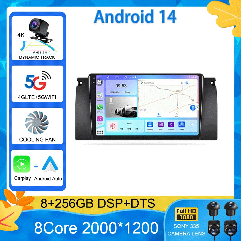 

For BMW E53 1999-2005 Car AutoRadio Multimedia Video Player Navigation GPS Carplay Android 14 No 2din 2 din DVD Head Unit