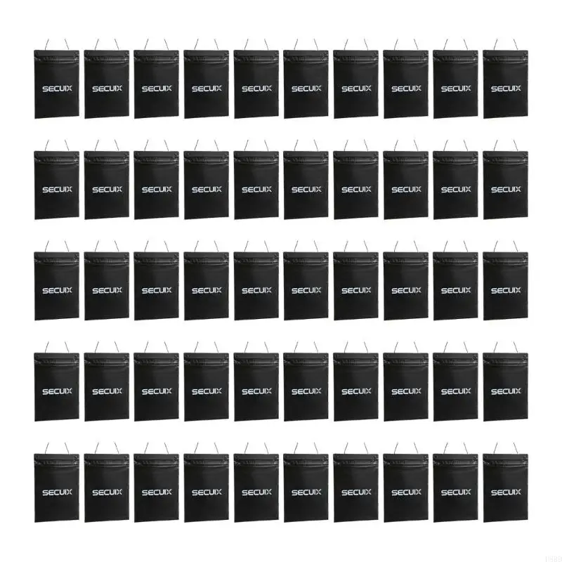  Auto Trash Bag 50Pcs Disposable Hanging Cleanup Bags for Headrest Use, Wide Opening and Daily Commute Waste Control
