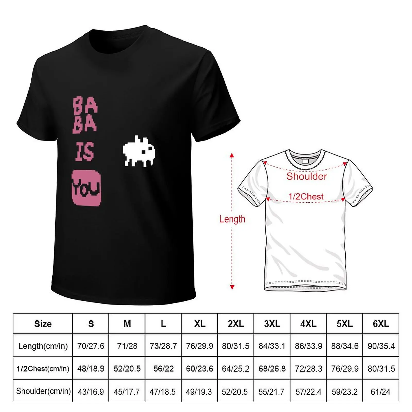 Baba Is You 1 T-Shirt vintage t shirty koszulki graficzne anime ubrania niebieskie archiwum męskie t shirty najwyższej jakości