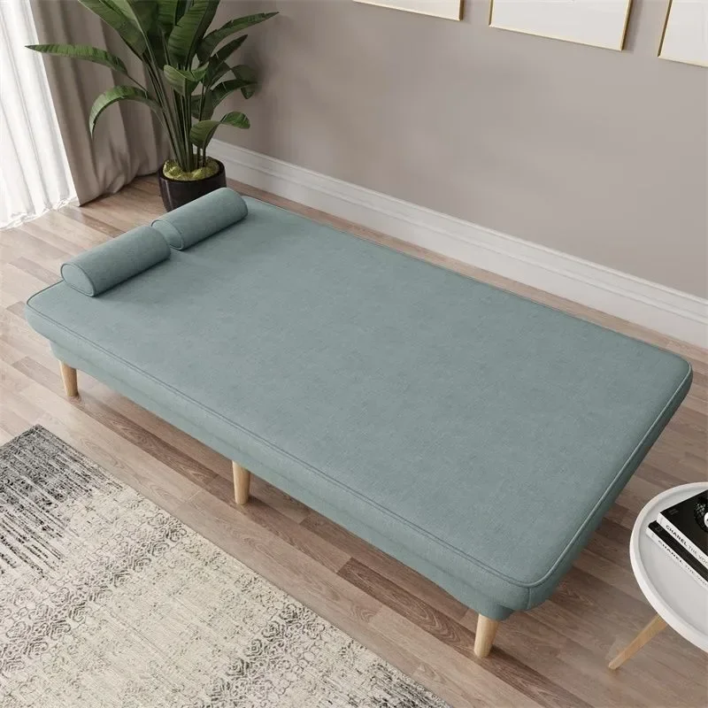 Sofá pequeño para apartamento, habitación de alquiler, sofá cama de doble propósito, plegable, doble, Simple, Internet, sala de estar de celebridades, sofá perezoso de tela