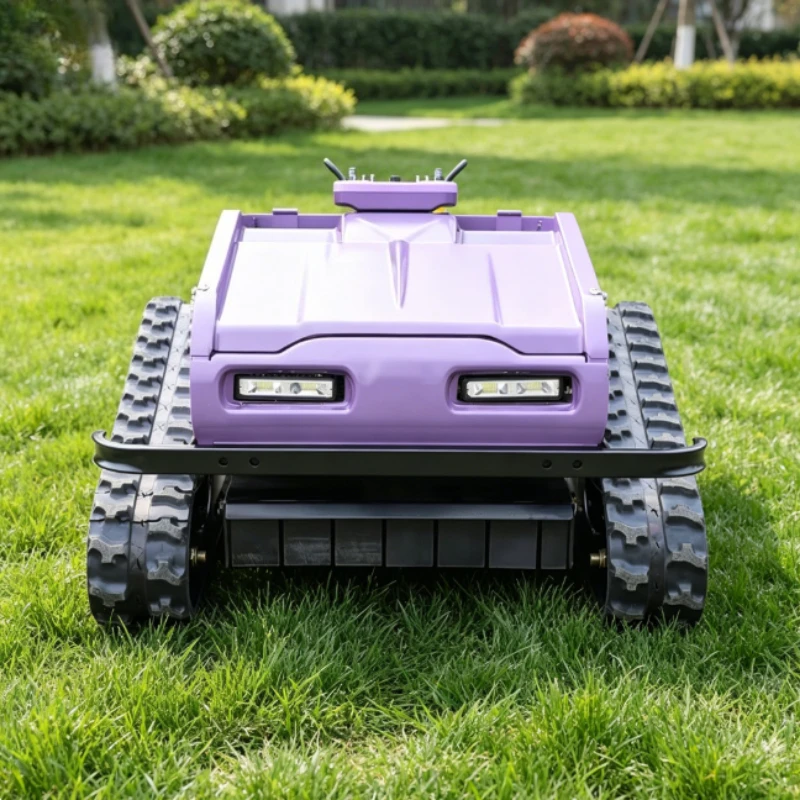 Slope Mowing Crawler RC Lawn Mower 450mm Cutting Width Anti-slip Track Grass Cutter For Farm Park Green Belt
