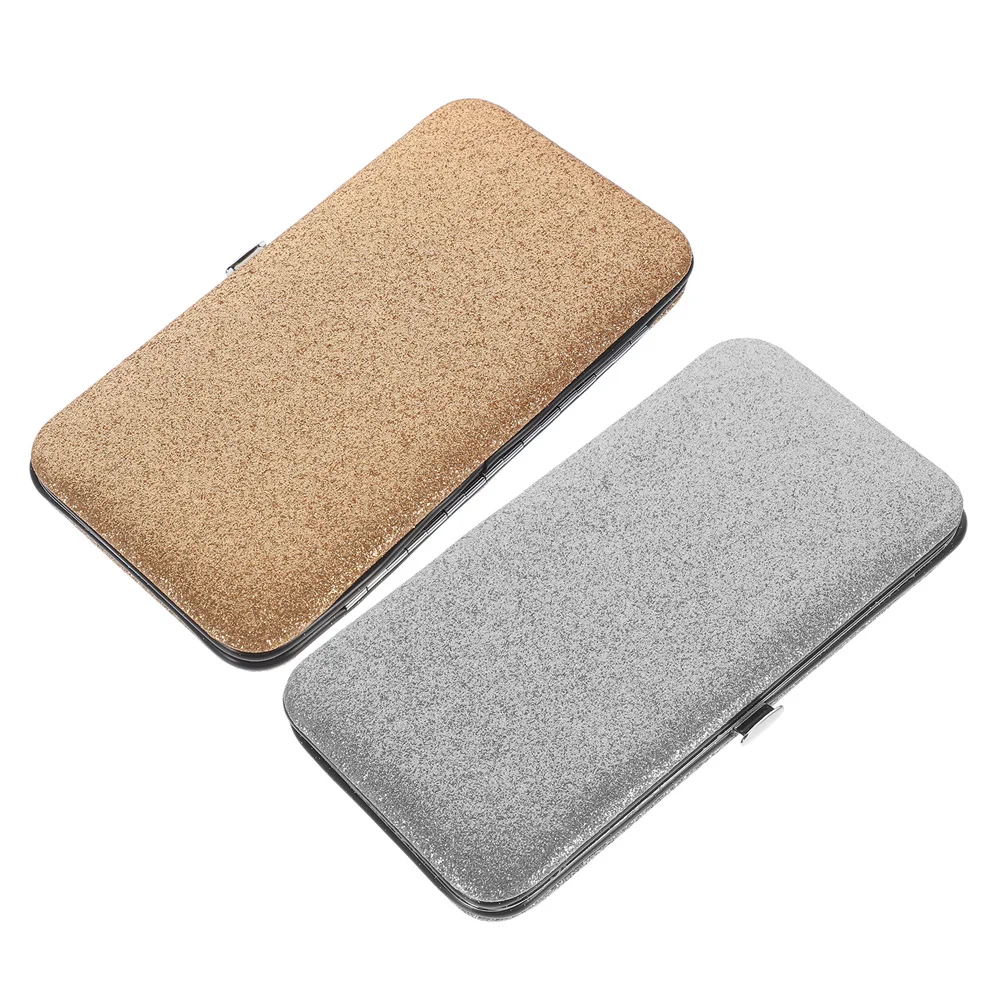 2個入り多機能まつげピンセットケース保護収納ボックスオーガナイザー（まつげエクステツールとメイクアップ用）