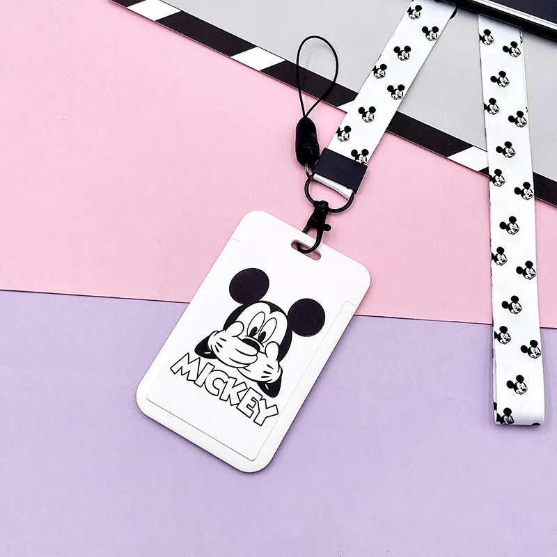 New Anime Mickey Mouse Card Sleeve Kawaii Minnie Mouse Card Holder Cartoon Student Card Access Control Card Protective Cover