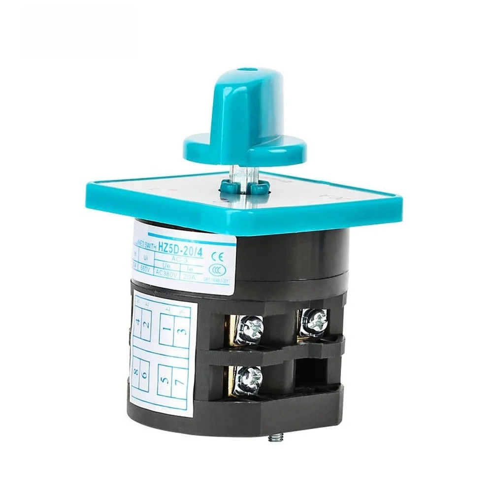 HZ5D-20/4 2P 20A Rotary Combination Switch 0-1 Two Position Changeover For Industrial Power Control Electrical Equipment