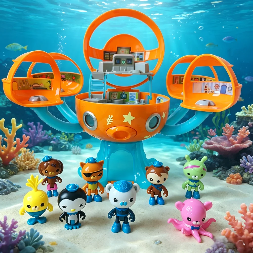 Musical Octonauts Coto Pod Play Set Submarine Boat Vehicles Toys Kwazii Barnacles Peso Model Toy Children's Kids Develop Gift