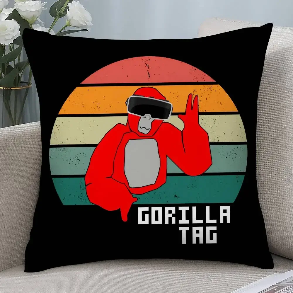 

Крутая наволочка G-Gorilla TagS, короткая плюшевая квадратная наволочка с двусторонним принтом, диван, домашняя подушка, декор
