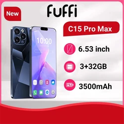 FUFFI-C15 Pro Max,Smartphone,6.3 inch,3+32GB ROM,3500mah,Mobile phones, Android,Google Play Store,Dual sim,5+8MP,Cellphones