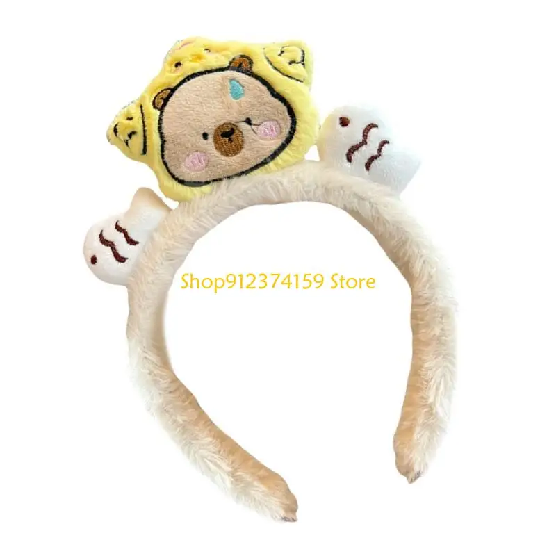 G5AE Makeup Shower Hair Rings Elastic Women Headbands Animal Lovely Pattern Headwear