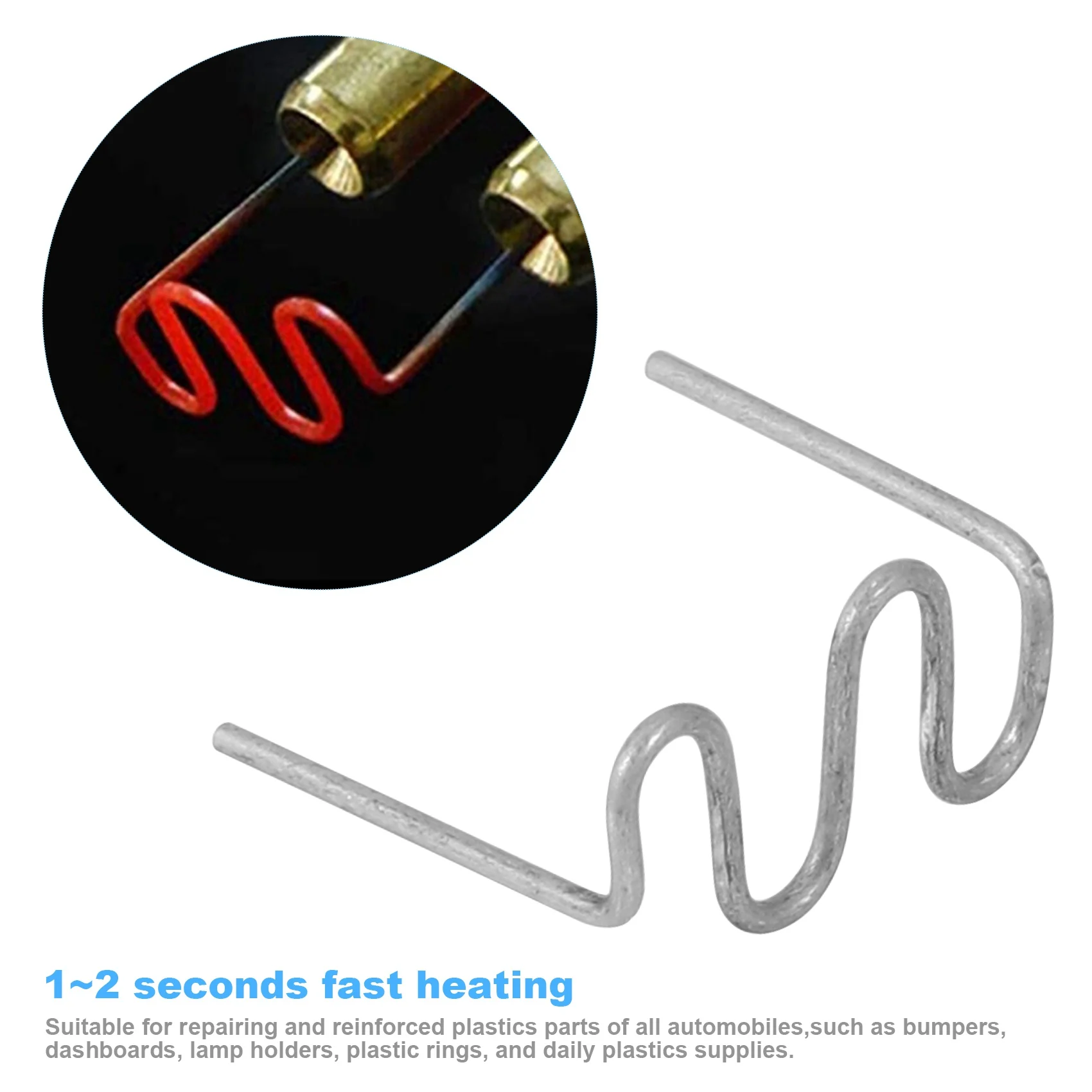 1000Pcs Staples for Hot Stapler Plastic Repair Wave Staples Bumper Bodywork Repairs 0.8mm S Wave Staples