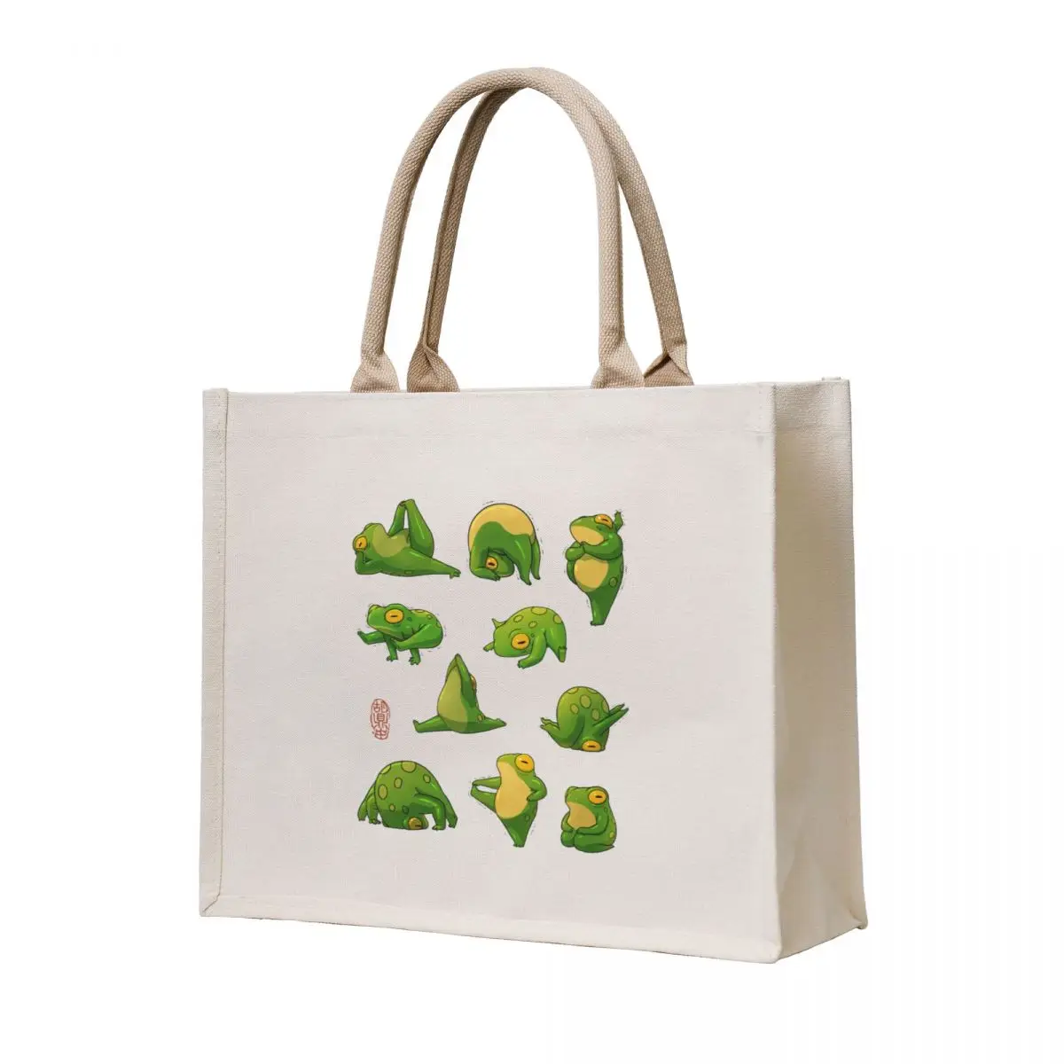 

Yoga Frogs 2 Poster No Text Tote Bag bag for beach ecological bags woman shopping bag