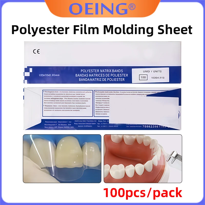 

Dental Polyester Film Isolation Sheets Whitening Resin Veneer Molding Sheets Dental Gap Isolation Strips Dental Materials