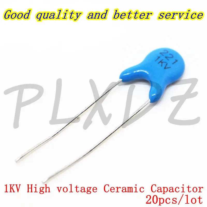 Capacitor cerâmico de alta tensão, 1KV, 33PF, 82PF, 100PF, 220PF, 470PF, 560PF, 1NF, 2.2NF, 4.7NF, 10NF, 22NF, 100NF, 471, 222, 223, 471, 103, 20 PCes