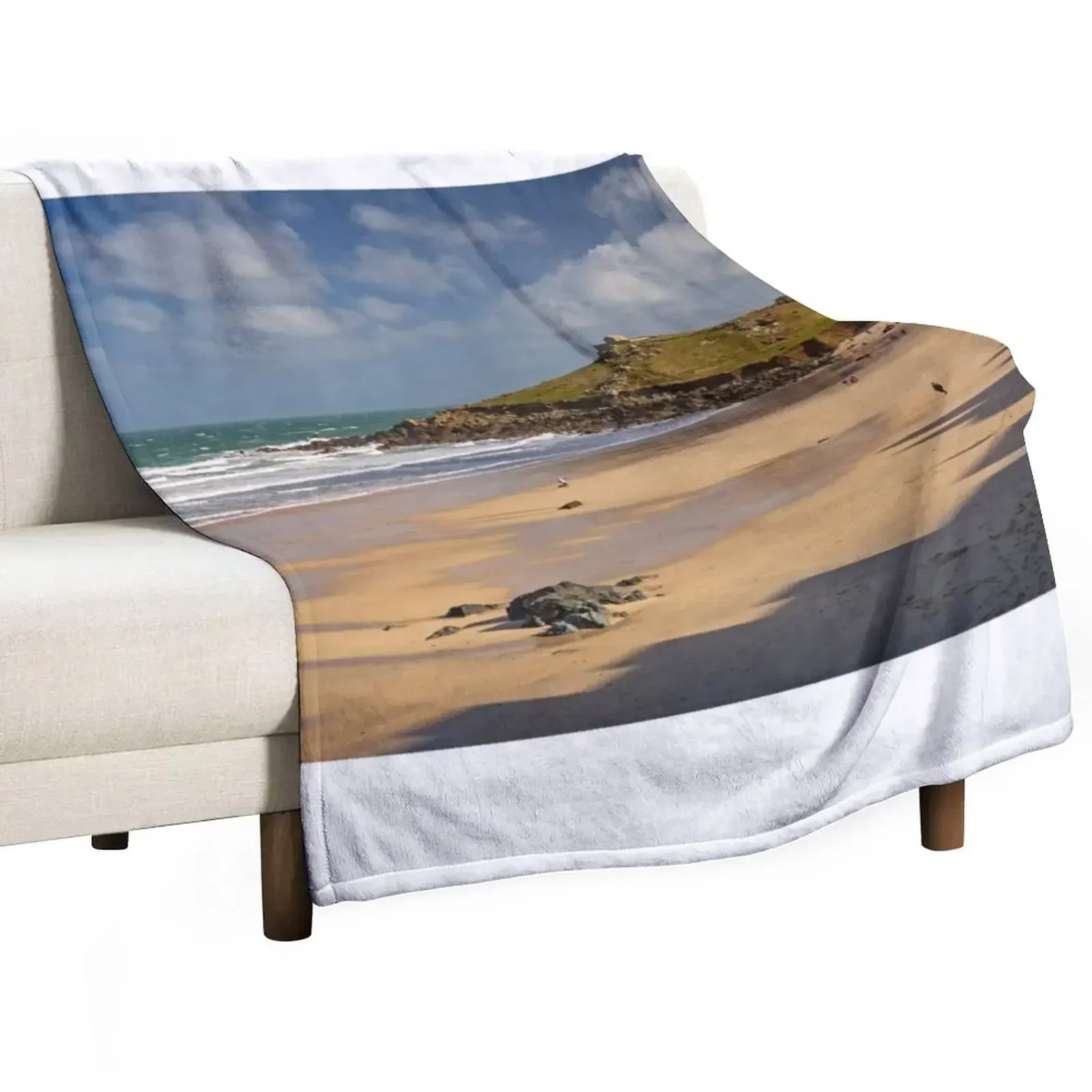 

Porthmeor Beach, St Ives, Cornwall Throw Blanket Comforter halloween warm for winter Vintage Blankets