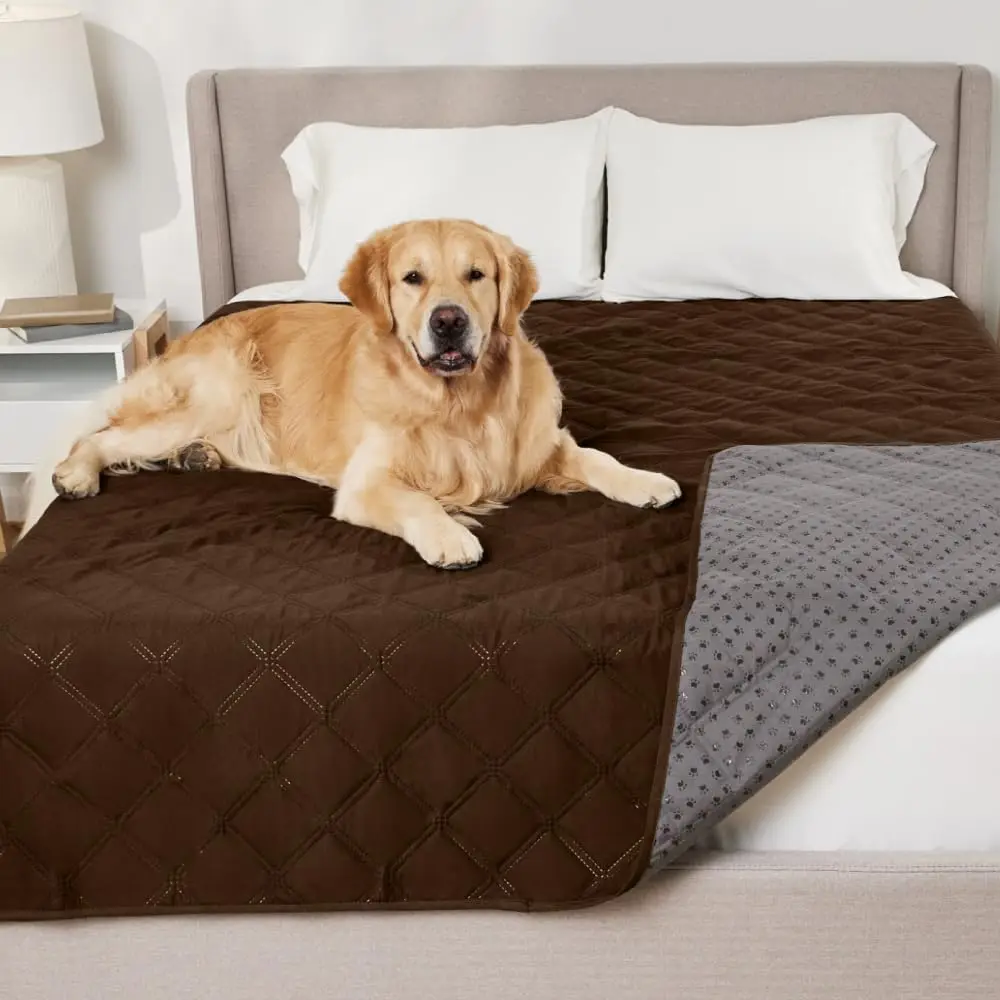 

Waterproof Dog Blanket with Slip-Resistant Backing, 102x82 Inches, Washable Pet Cover for Furniture and Car Seats