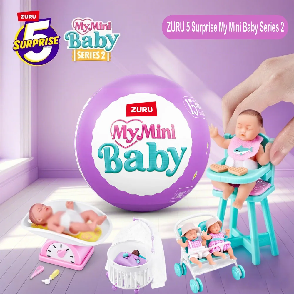 Zuru  My Mini Baby 2  5 Surprise Collectible Mystery Capsule for GToy  Clothing and  Accessorise Silicone Baby Collectible