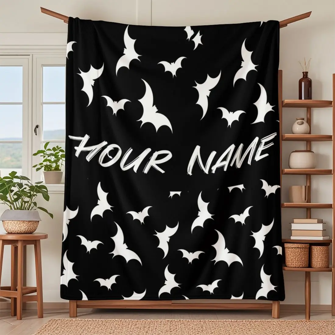 1 Piece Customizable Flannel Blanket with Name - Perfect Gift for Halloween Christmas Birthdays Anniversaries