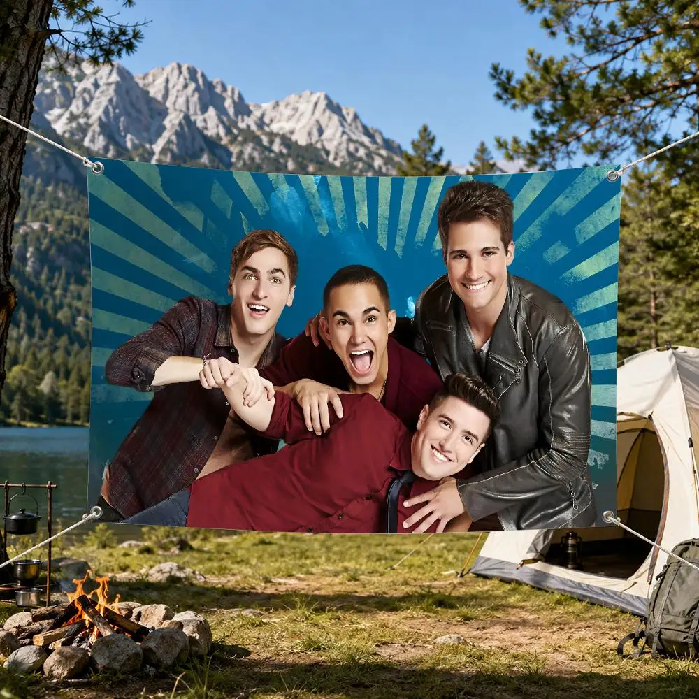 Big Time Rush Flags Aesthetic Wall Tapestry Printed Wall Hanging Living Room Party Outdoor Decor