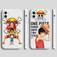 One Piece Pirate Monkey D Luffy Square Liquid Silicone Case For iPhone 14 13 12 Mini 11 Pro XR X XS MAX 6S 7 8 Plus SE 2020 2022