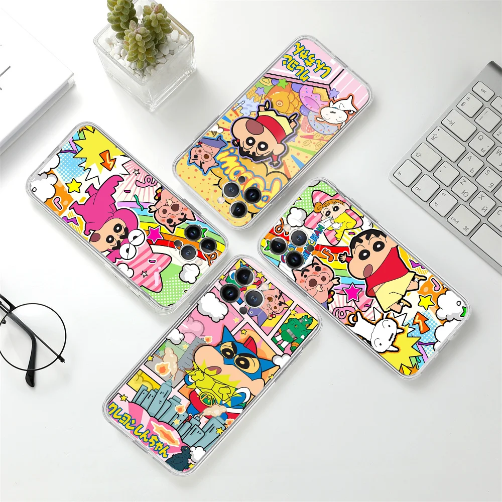 C-Crayon S-Shin Chan Cute Fashion Phone Case For IPhone 16 15 8 7 6 6S Plus X SE XR XS 14 11 12 13 Mini Pro Max Mobile Case