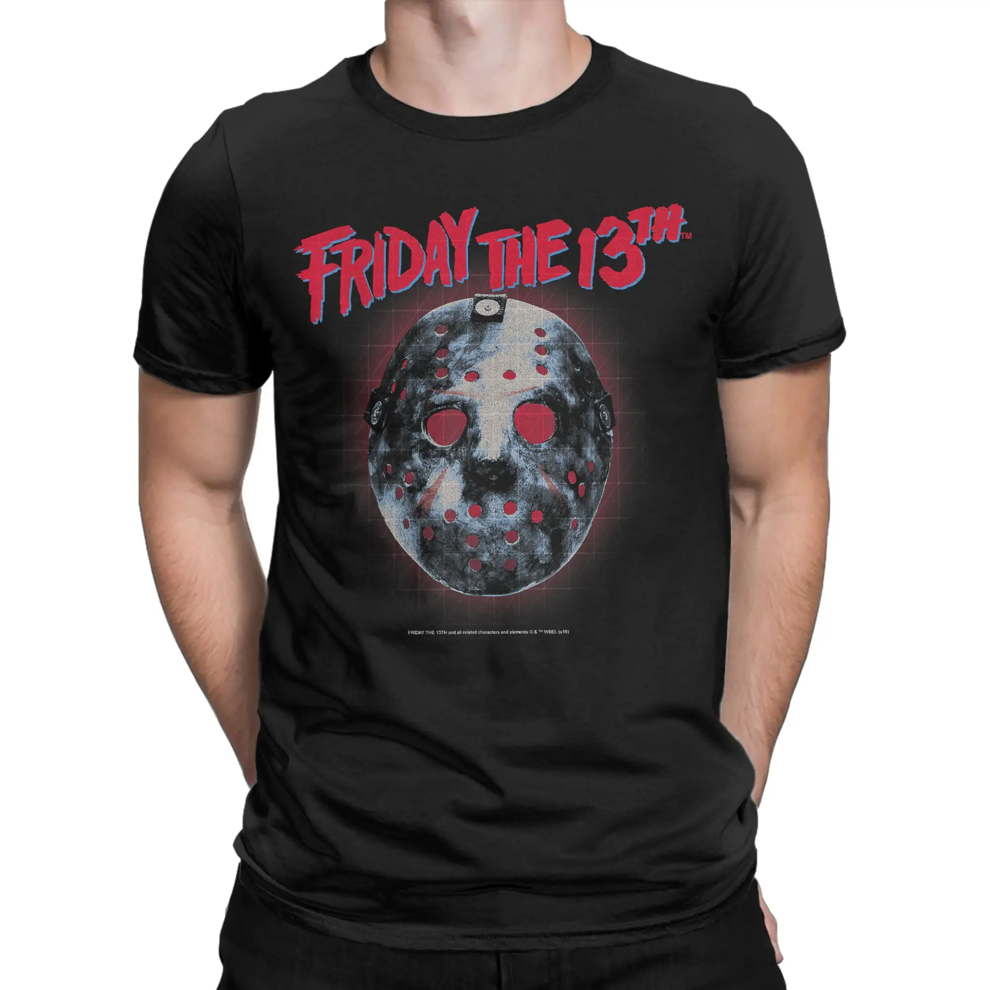 Friday The 13th Jason Mask Logo Men's T Shirt  Creative Tee Shirt Short Sleeve O Neck T-Shirt Pure Cotton 4XL 5XL Clothes