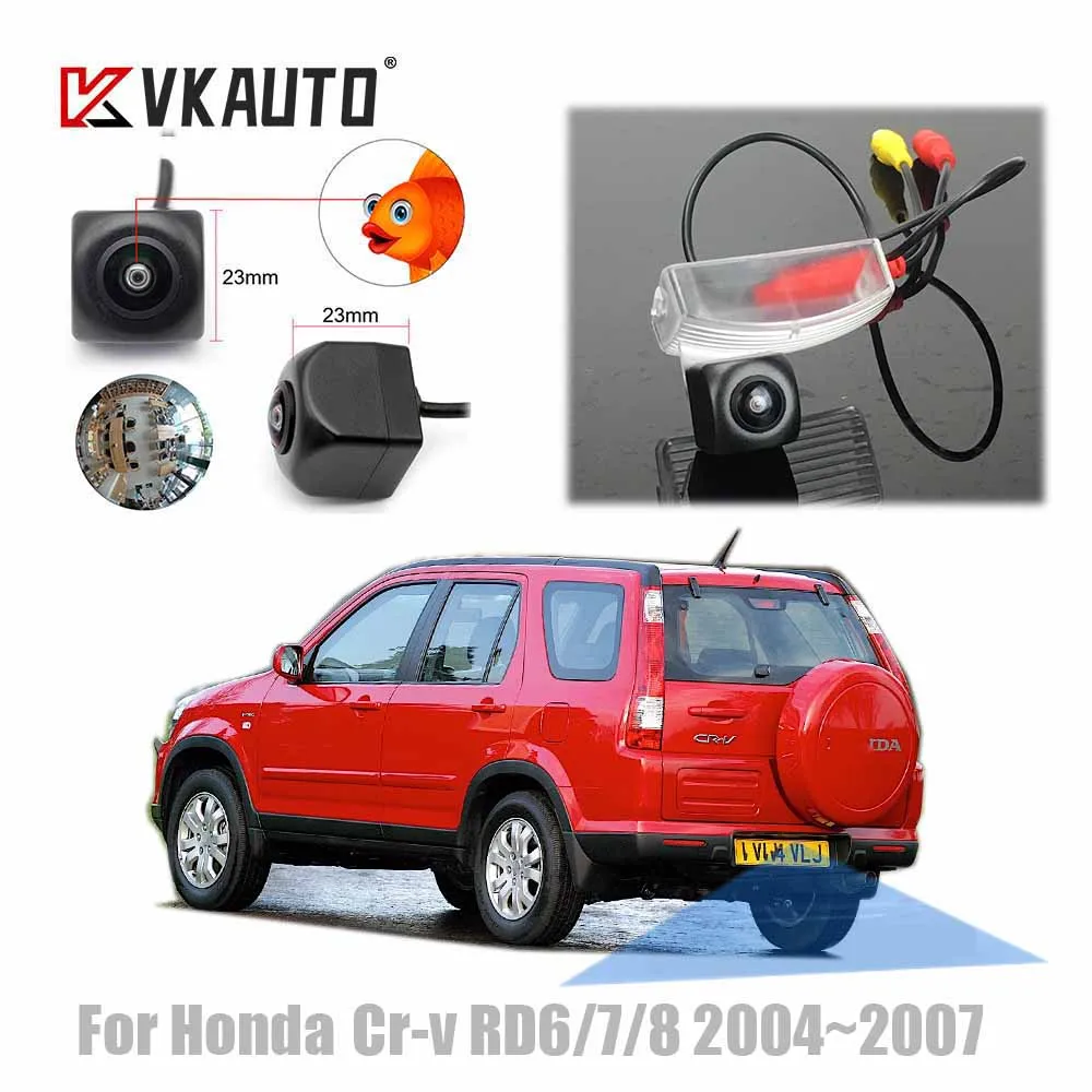 

VKAUTO Fish Eye Rear View Camera For Honda Cr-v crv RD6/RD7/RD8 2004~2007 CCD HD Reverse Parking Backup Camera Monitor