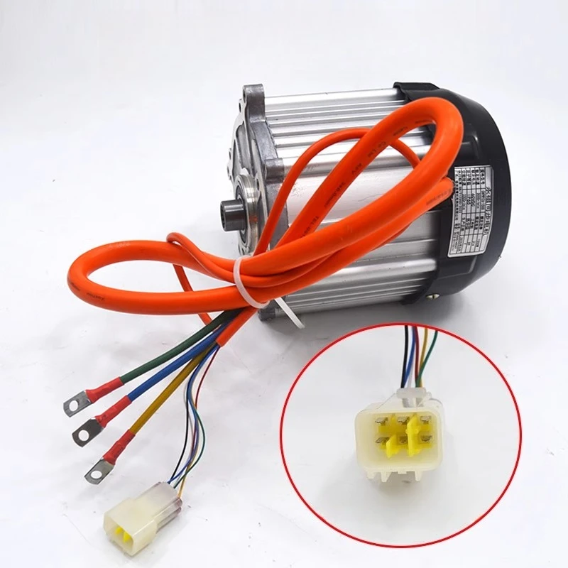 Silnik do trójkołowca elektrycznego 60V 1500W 48V 1000W, 14 zębów, z wewnętrznym rowkiem, silnik synchroniczny z magnesami trwałymi, wysoka wydajność.