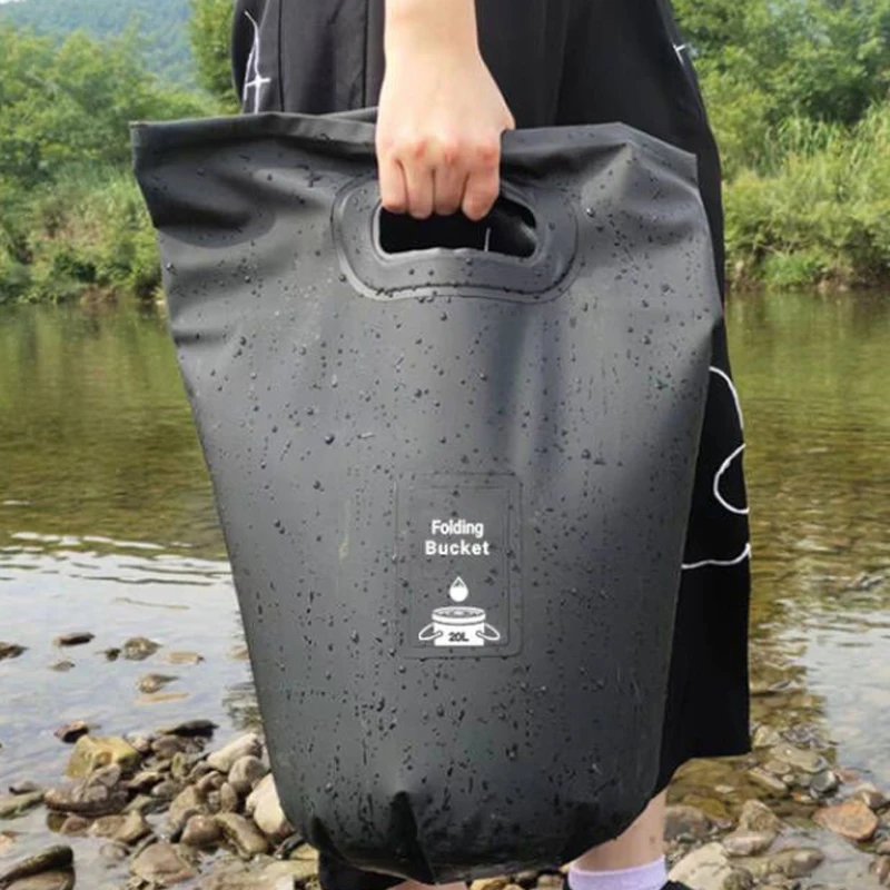 20L Falten Eimer Portable Becken Tourismus Outdoor Sauberen Eimer Angeln Förderung Camping Auto Waschen Lagerung Box Container – Detail 6
