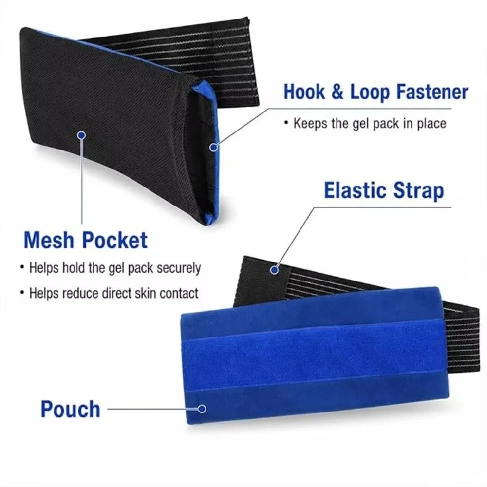 Reusable Ice Gel Pack Portable Elastic Wrap Cold Compress Pack Adjustable Strap Hot And Cold Therapy Hot Cold Compress Pack