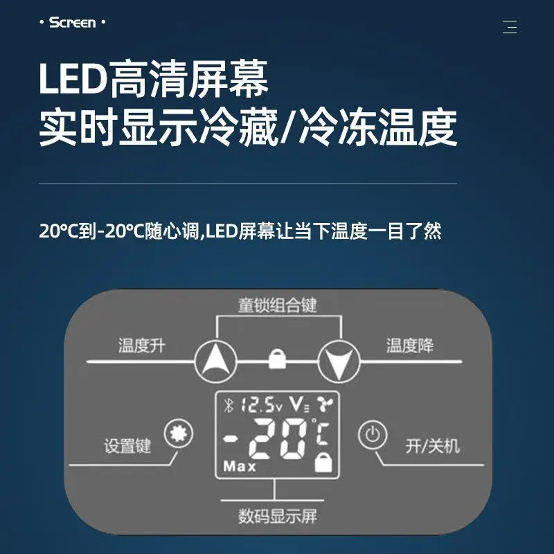 Car refrigerator compressor refrigeration 12V24V car home dual-purpose freezing and refrigeration car truck small refrigerator